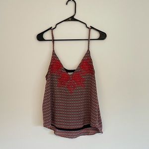 Anthropologie Chloe Oliver Silk Embroidered Top